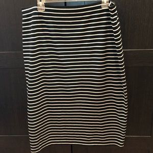 Black & White Striped Skirt